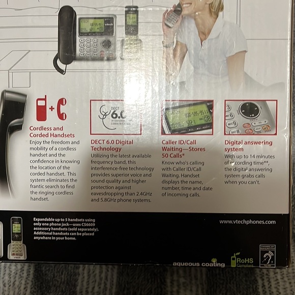 Vtech cordless/corded digital answering system with caller ID/call waiting - Picture 8 of 8